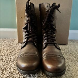 Steve Madden Brown Combat Boots